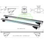 Напречни греди Menabo за Opel Crossland X 2017-2020 с вградени покривни релси - Lince Silver